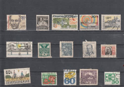 UNCHECKED CZECHOSLOVAKIA STAMPS SELECTION BID PER STAMP TO TAKE ALL CARD EXCLUDED