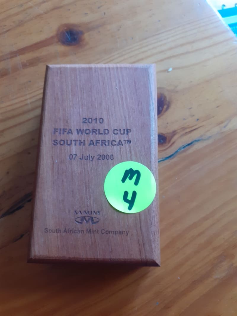 Wooden Coin Holder Box - Fifa World Cup - SA Mint