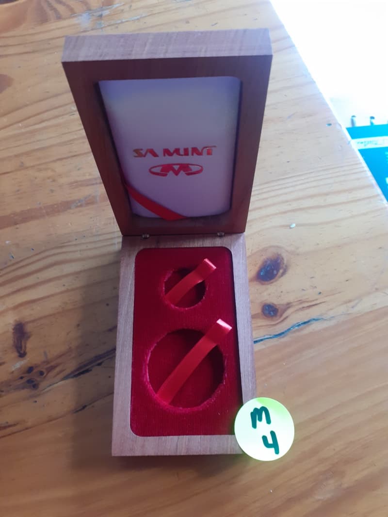Wooden Coin Holder Box - Fifa World Cup - SA Mint