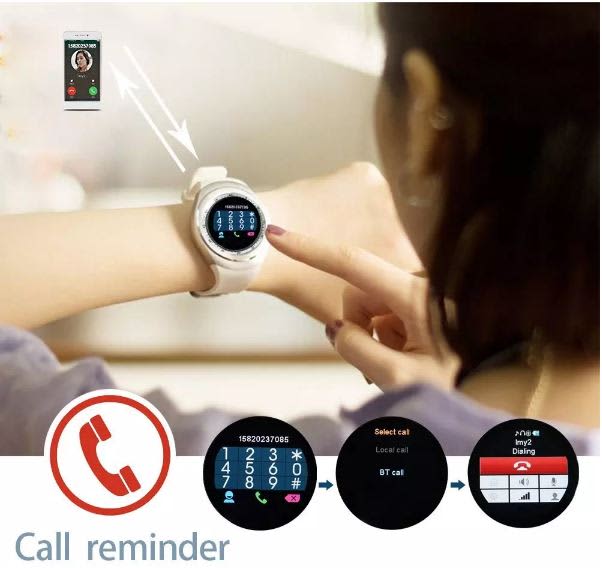Professional Smart Watch Phone, Bluetooth, Sleep Monitor, Pedometer, Support SIM & SD Card etc.