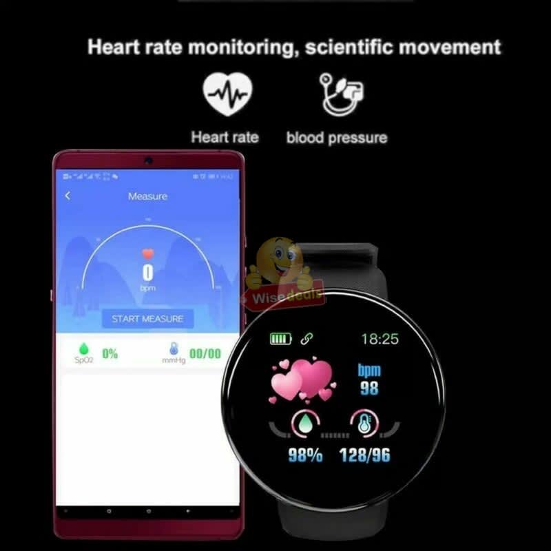 Bluetooth Fitness Bracelet - Monitor Heart Rate, Blood Pressure, Blood Oxygen