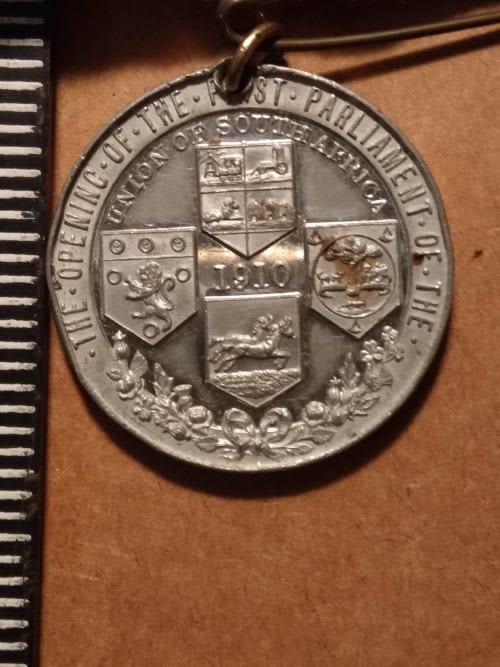 1910 Opening of First Parliament of the Union of South Africa medallion