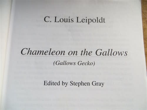 Chameleon on the Gallows - Leipoldt 1st Edition