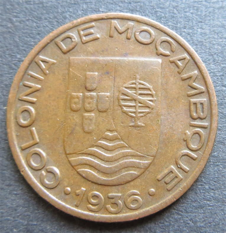 1936 Mozambique 20 Centavos Coin