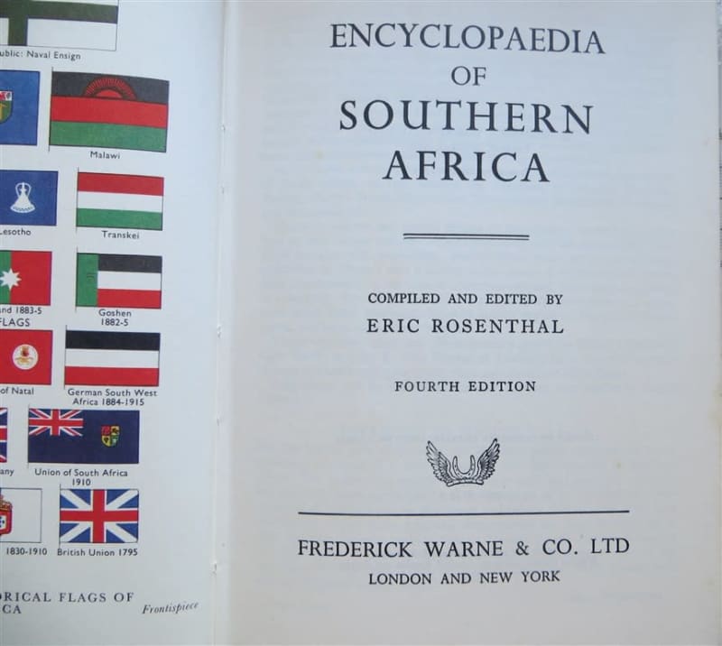 Encyclopaedia of Southern Africa - Eric Rosenthal 4th Ed 1967 with Dustcover
