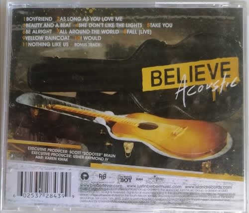 Justin Bieber - Believe Acoustic cd *sealed*