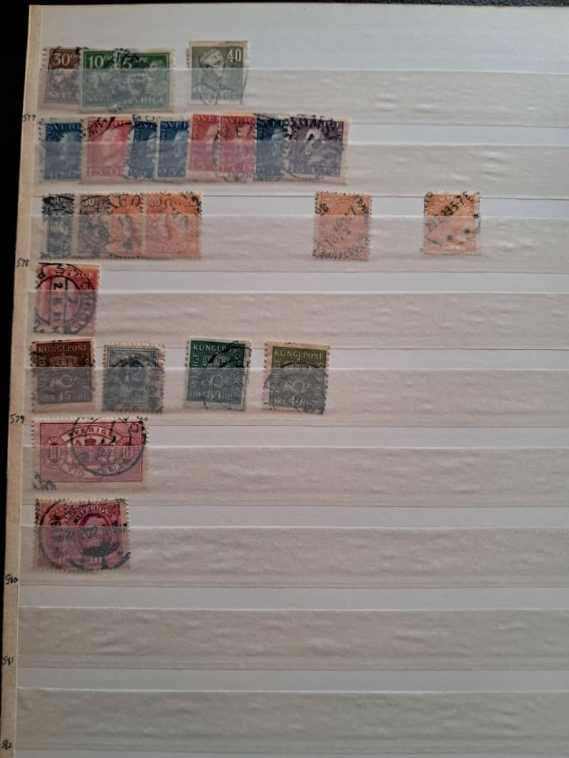 SMALL COLLECTION OF OLDER EUROPE STAMPS IN  8 PAGE STOCK BOOK (16 BOTH SIDES)