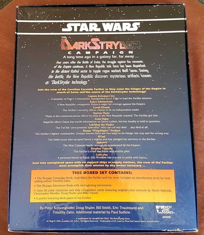 Star Wars The Dark Stryder Campaign Box Set