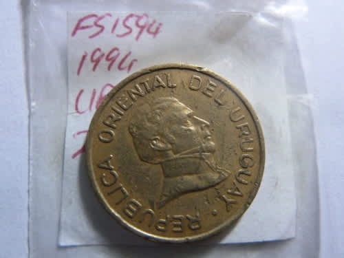 1994 Uruguay 2 peso