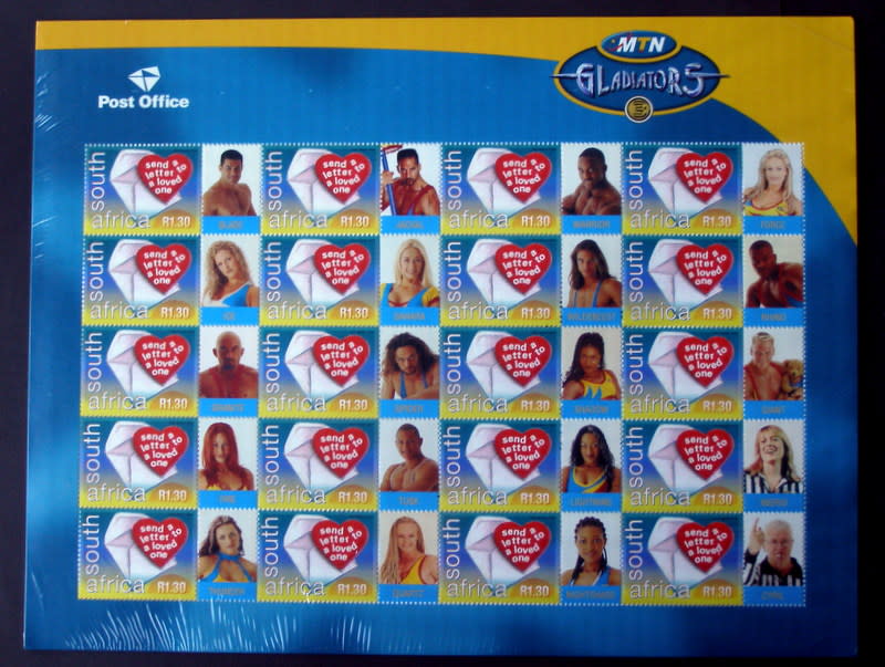SOUTH AFRICA Mint Sheet - MTN Gladiators 2000