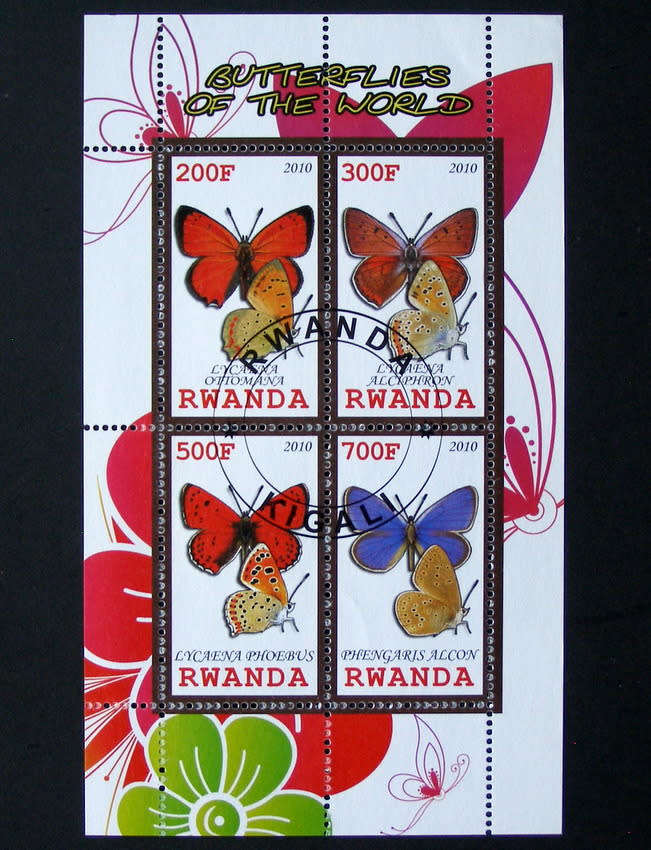 RWANDA Sheet (CTO) - Butterflies (Sheet 5) 2010