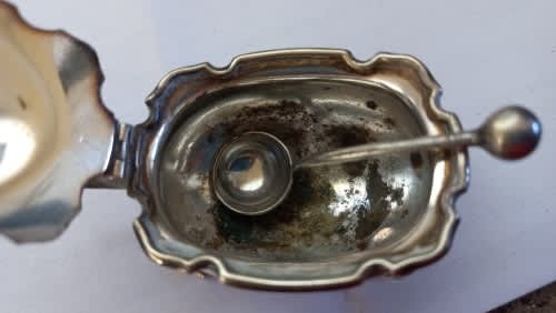 A1 Silver plated salts made for William Spilhaus and Co