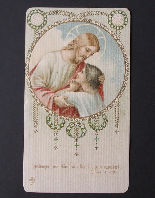 Italian FIRST COMMUNION CARD - Arturo Barbero 1921