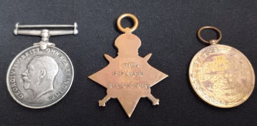 WW1 Trio Medal Group Rewarded to DVR F.E. WARD S.A.S.C.M.T.