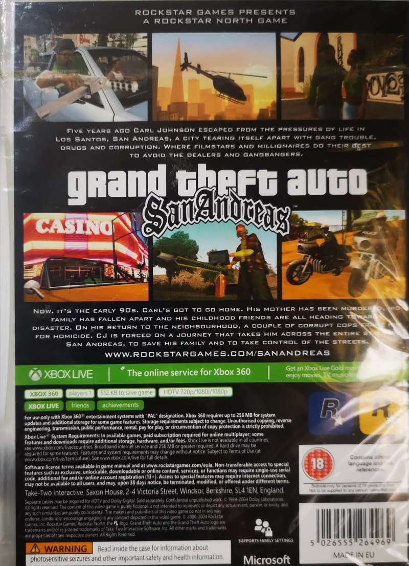 Games - Grand Theft Auto - San Andreas (XBox 360) for sale in Pretoria ...