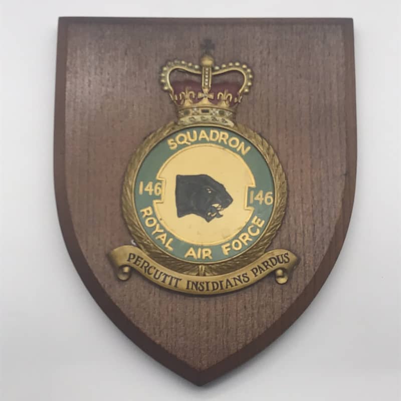 Rare British `146 Squadron` Royal Air Force Plaque (1941-1945)