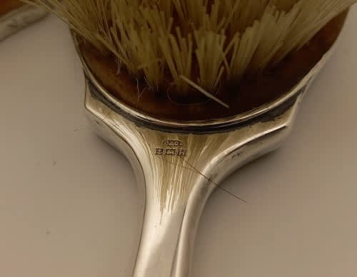 Antique Hallmarked STERLING SILVER Grooming Brush set  by Broadway & Co Birmingham England