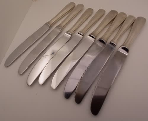 8 different HEBB quality stainless steel Knifes-Germany
