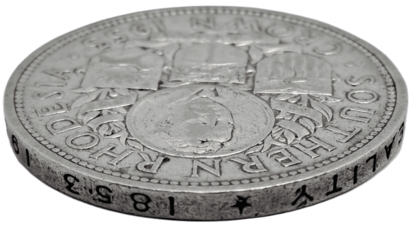 1953 Southern Rhodesia Silver 1 Crown -100th Birthday of Cecil Rhodes-