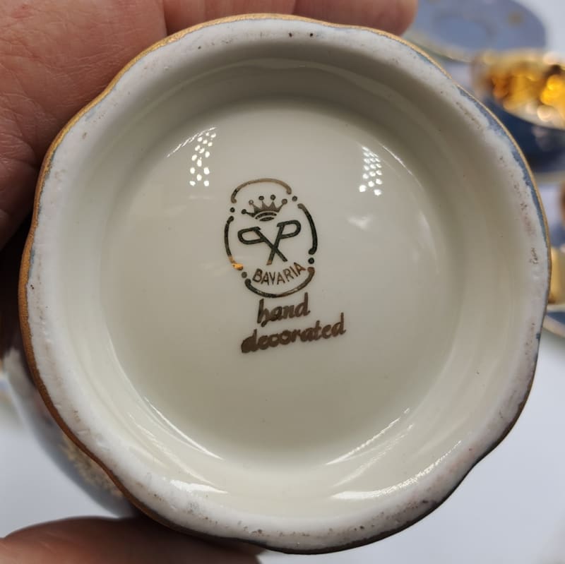 16pc Vintage Bavaria teaset -1 cup missing-Germany