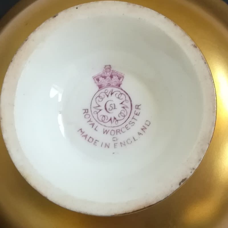 ROYAL WORCESTER TRIO SIGNED *E TOWNSEND*