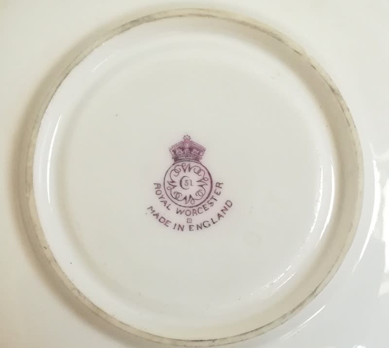 ROYAL WORCESTER TRIO SIGNED *E TOWNSEND*