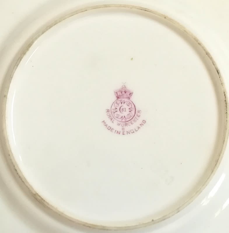 ROYAL WORCESTER TRIO SIGNED *E TOWNSEND*