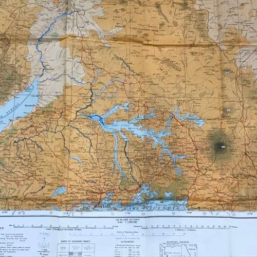 Maps - 1957 Reprinted Map of Entebbe - reprinted from 1940`s wartime ...