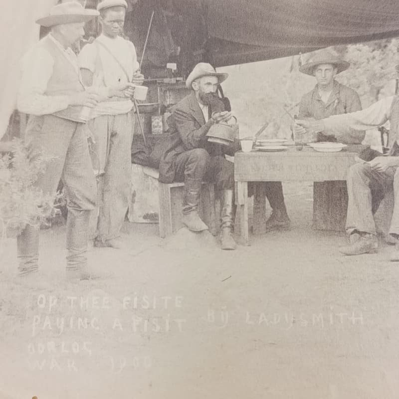 Boer war photo Boers visiting - Ladysmith 1900 - softer paper 160mmx220mm
