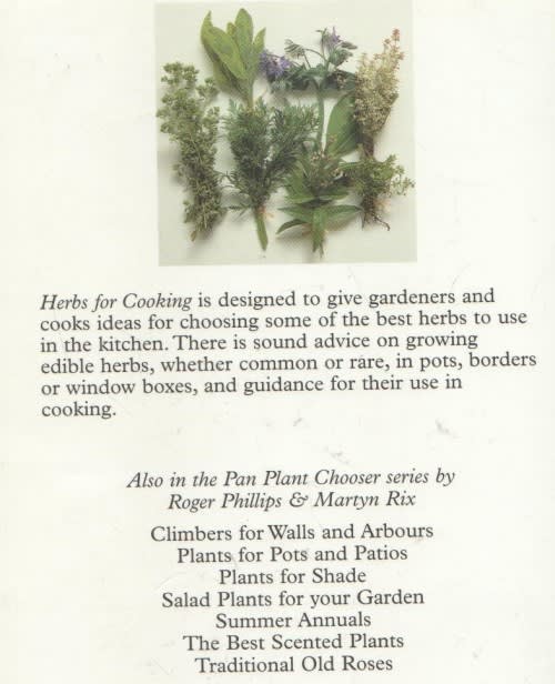 HERBS FOR COOKING, AND HOW TO GROW THEM - ROGER PHILLIPS & MARTYN RIX (1 ST PUB 1998)