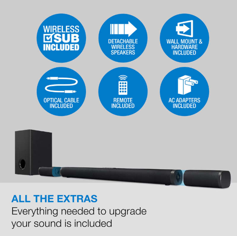 Sound Bars 45 HD Sound bar with Satellite Speakers & Wireless