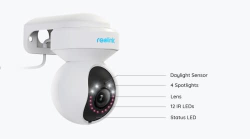 Instacam Reolink E1 Outdoor - 5MP Spotlight Weatherproof AI Detection WiFi PTZ Security Camera