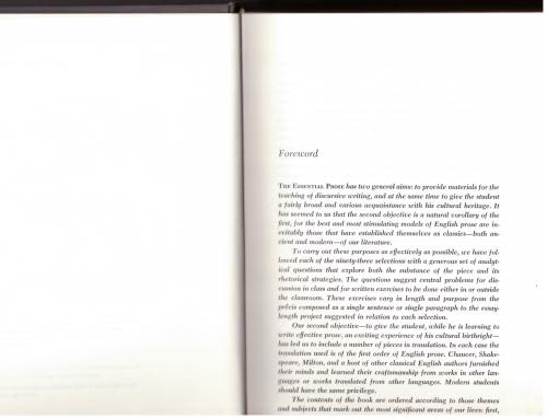 The Essential Prose -- Dorothy Van Ghent, Willard Maas [Editors]