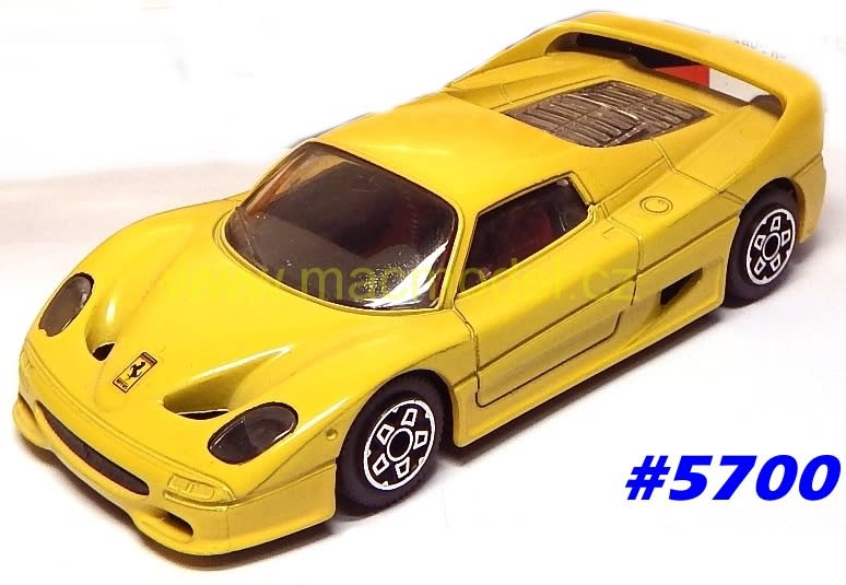 Ferrari F50 1996 yellow 1/43 Bburago NEW+reblistered  #5700 instant wheels