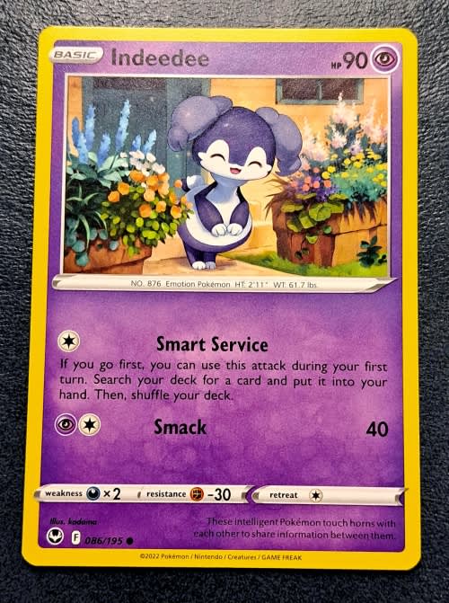 Pokemon Trading Cards - Indeedee - 086/195 - Common - Silver Tempest (NM)