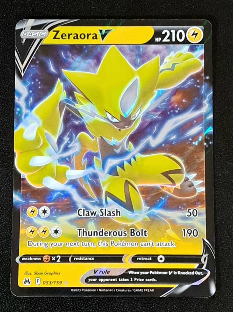 Pokemon Trading Cards - Zeraora V - 053/159 - Ultra Rare - Crown Zenith NM