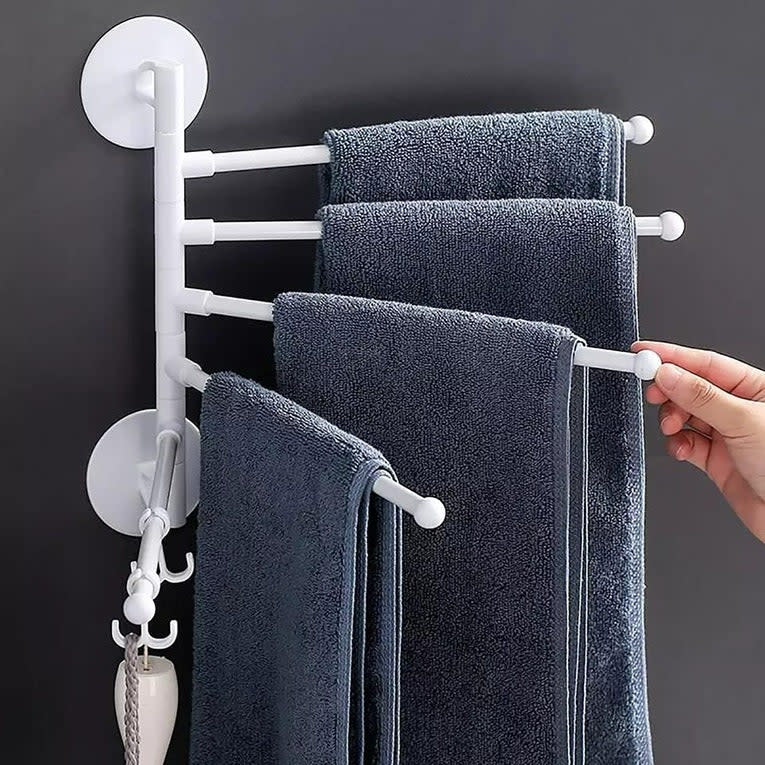Easy To Use Seamless Suction Cup Towel Rack