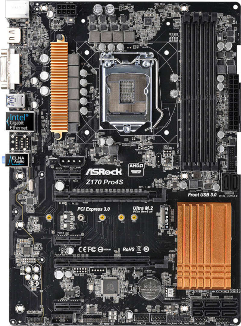 Motherboards GAMING ASROCK Z170 Pro4S MOTHERBOARD was sold for 801.00