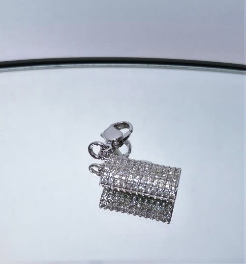 Genuine Swarovski Charm Bracelet Clip On Charm - Handbag   #