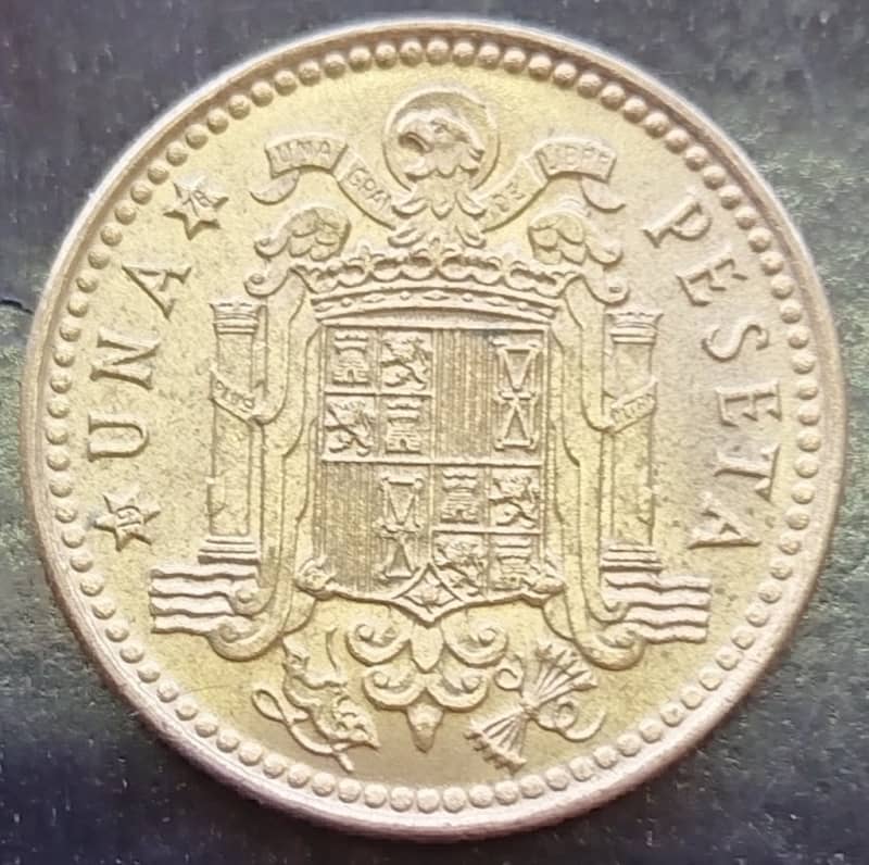 1975        Una Peseta  Coin       Spain         SUN14178*