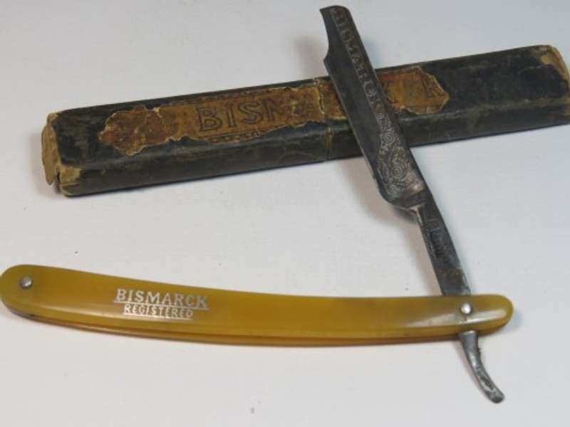 Other Antiques & Collectables - Vintage Bismarck cut throat razor in ...