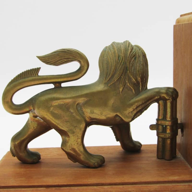 SA Army solid brass Lion book end