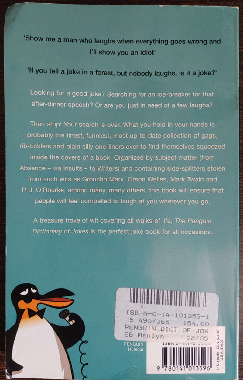 Reference - The Penguin Dictionary of Jokes: Fully revised and updated