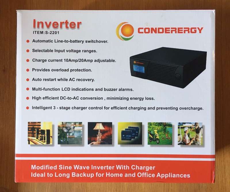 Inverters 1.2KVA 12V Power Inverter 1200VA 720W Conderergy was listed