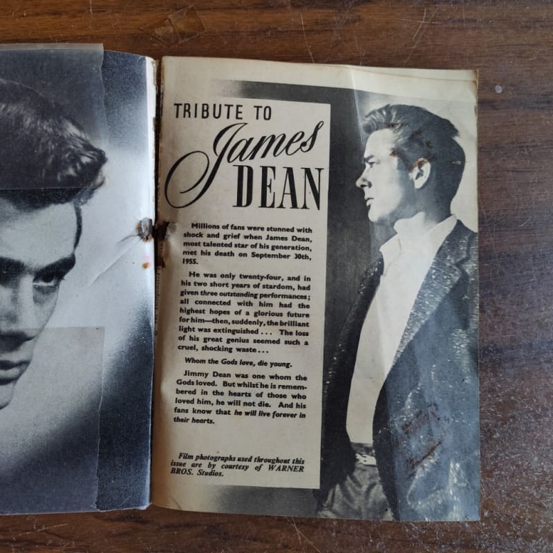 Vintage Fan`s star library magazine - The late James Dean