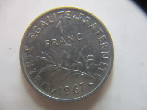 FRANCE 1 FRANC 1967  - COIN