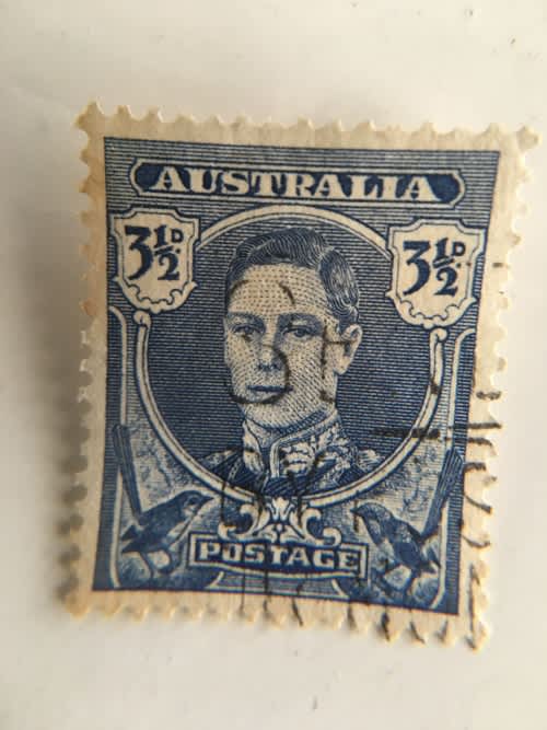 AUSTRALIA USED KING GEORGE VI  1942 USED STAMP