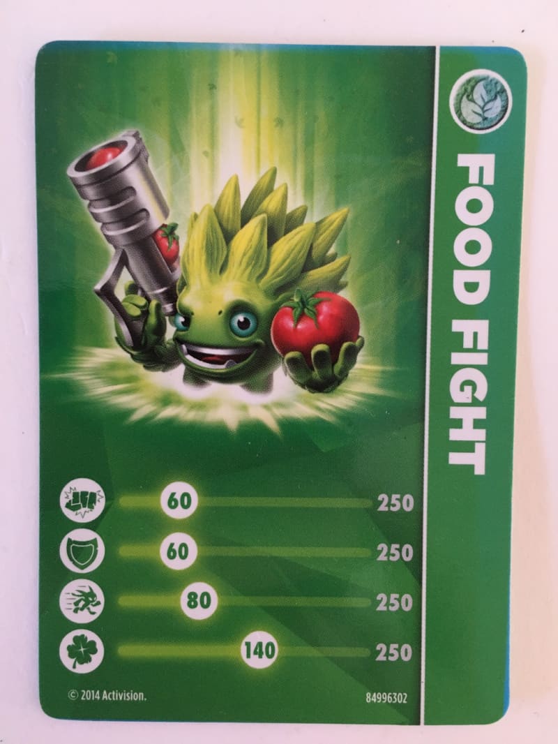 SKYLANDERS  TRADING CARDS  - FOOD FIGHT