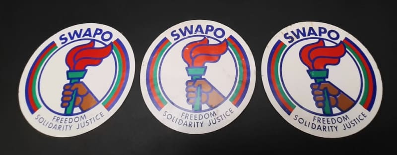 **BID PER ITEM: 1980s SWAPO Political Gloss Decals 11cm x 9cm (USED).**