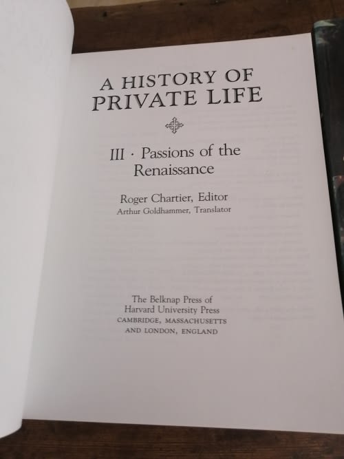 A HISTORY OF PRIVATE LIFE -